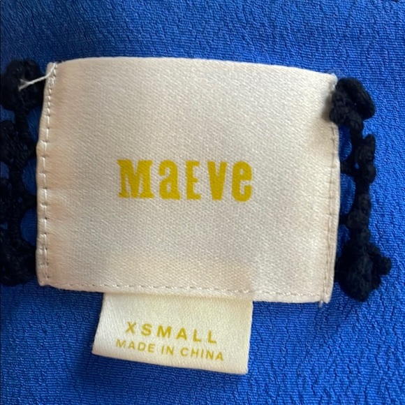 Maeve Anthropologie Blue Long Sleeve Wrap Dress - Picture 11 of 13